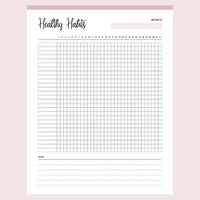 Printable Healthy Habits Daily Checklist