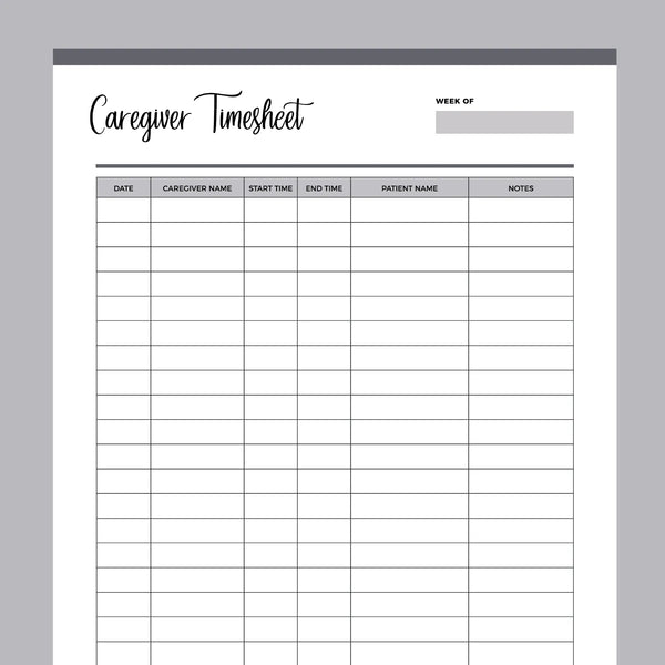 Printable Time Sheet Printable time sheet
