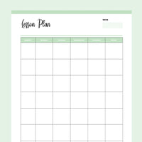 Printable Homeschool Lesson Plan Overview Plan Print Land