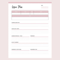 Printable Homeschool Lesson Planner - Page 3
