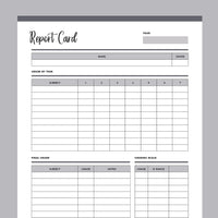 Printable Homeschool Report Card Template | Instant download PDF | A4 ...