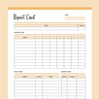 Homemade Report Card Printable Homeschool Report Card Template | Instant download PDF | A4 ...