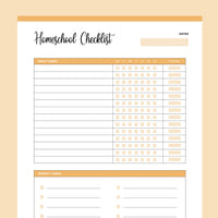 Printable Homeschooling Checklist – Plan Print Land