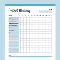 Printable IVF Treatment Monitoring Checklist - Blue