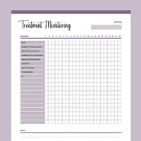 Printable IVF Treatment Monitoring Checklist - Purple