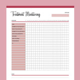 Printable IVF Treatment Monitoring Checklist - Red
