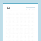 Printable Idea Sketching Sheet - Blue