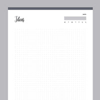 Printable Idea Sketching Sheet - Grey