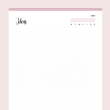 Printable Idea Sketching Sheet - Pink
