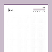 Printable Idea Sketching Sheet - Purple