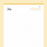 Printable Idea Sketching Sheet - Yellow