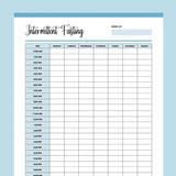 Printable Intermittent Fasting Tracker - Blue