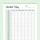 Printable Intermittent Fasting Tracker - Green
