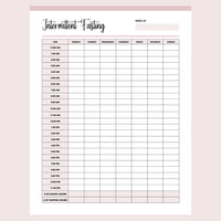 Printable Intermittent Fasting Tracker