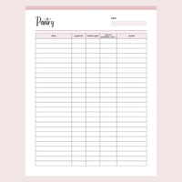 Printable Kitchen Inventory Tracker Page 1