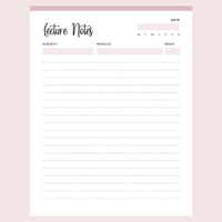 Printable Lecture Notes