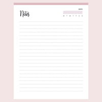 Printable Lined Notes Pages
