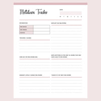 Printable Meltdown Tracker For Children With Autism