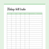 Printable Midwife Birth Tracker - Green