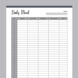 Printable Monthly Mood Tracker - Grey
