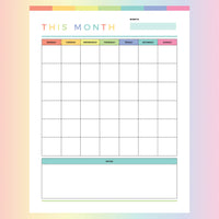 Printable Monthly Planner For Kids | Instant Download PDF | A4 and US ...
