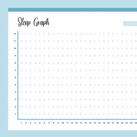 Printable Monthly Sleep Tracking Graph - Blue
