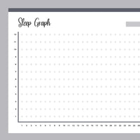 Printable Monthly Sleep Tracking Graph - Grey