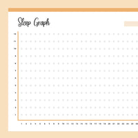 Printable Monthly Sleep Tracking Graph - Orange