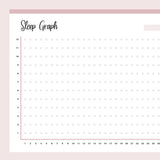 Printable Monthly Sleep Tracking Graph - Pink