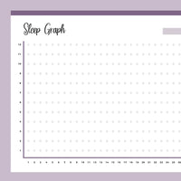 Printable Monthly Sleep Tracking Graph - Purple