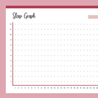 Printable Monthly Sleep Tracking Graph - Red