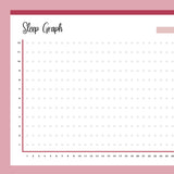 Printable Monthly Sleep Tracking Graph - Red