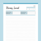 Printable Morning and Night Journal - Blue