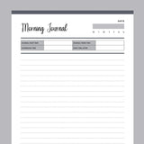 Printable Morning and Night Journal - Grey