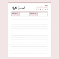 Printable Morning and Night Journal - Page 2