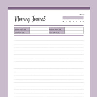 Printable Morning and Night Journal - Purple