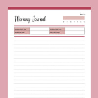 Printable Morning and Night Journal - Red