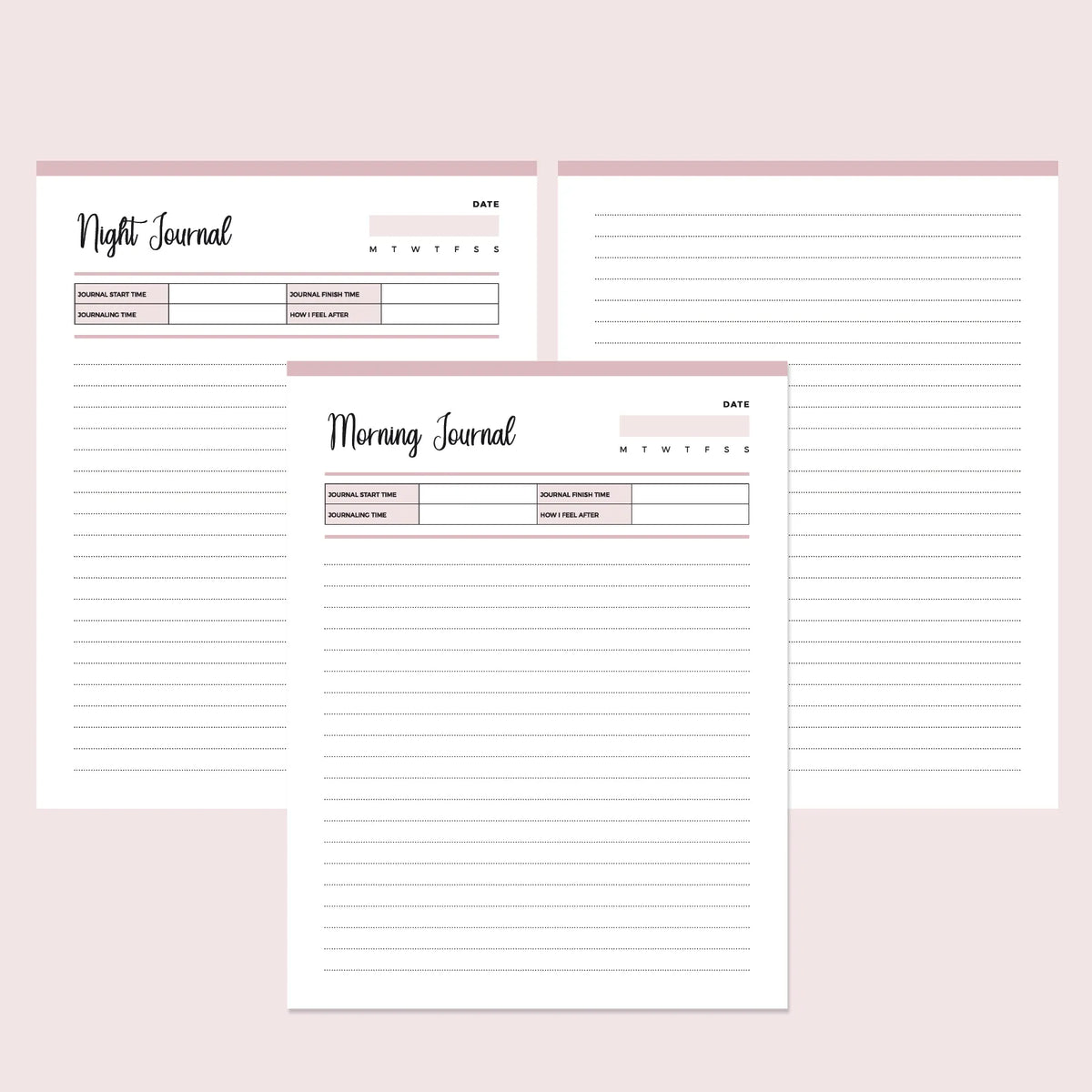 Printable Morning and Night Journal | Instant Download PDF – Plan Print ...