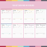 Printable Movie and TV Journal - Color Options