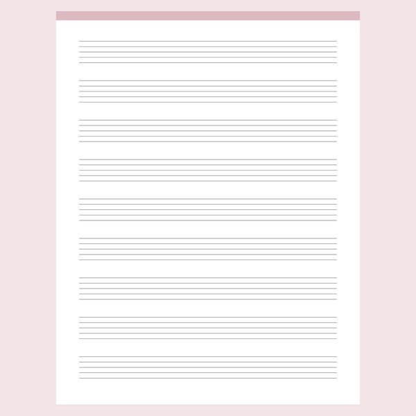 Printable Music Notes 9 Stave