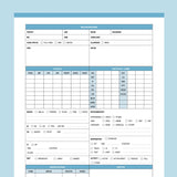 Printable Nurse Handover Report - Blue