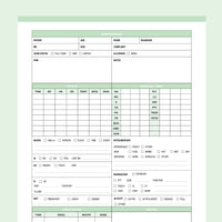 Printable Nurse Handover Report - Green