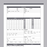 Printable Nurse Handover Report - Grey