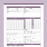 Printable Nurse Handover Report - Purple