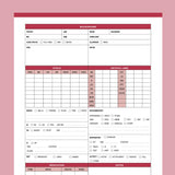 Printable Nurse Handover Report - Red