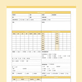 Printable Nurse Handover Report - Yellow