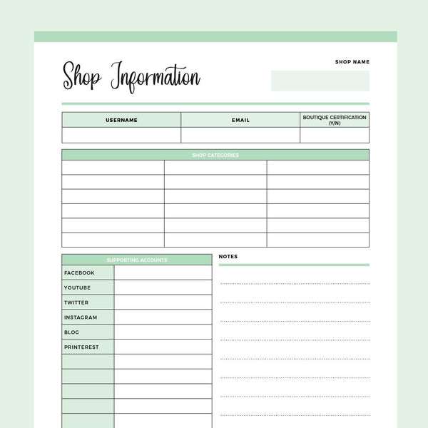 printable-online-store-information-sheet-plan-print-land for Free Printable Customer Information Sheets Printable Online Store Information Sheet – Plan Print Land for Free Printable Customer Information Sheets
