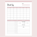 Printable Period Tracker Journal - Page 1