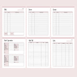 Printable planner for cleaning business