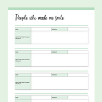 Printable Positivity and Happiness Planner - Green